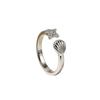 Hot Selling Starfish Shell Ring For Women 925 Sterling Silver Jewelry Daily Matching With Zirconia Opening Rings 02872