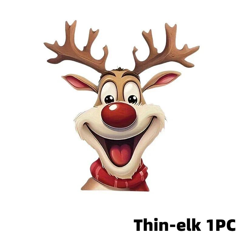 

Indoor Christmas reindeer decorative stickers, refrigerator, laptop, door and wall decorative decals, car and motorcycle sticker