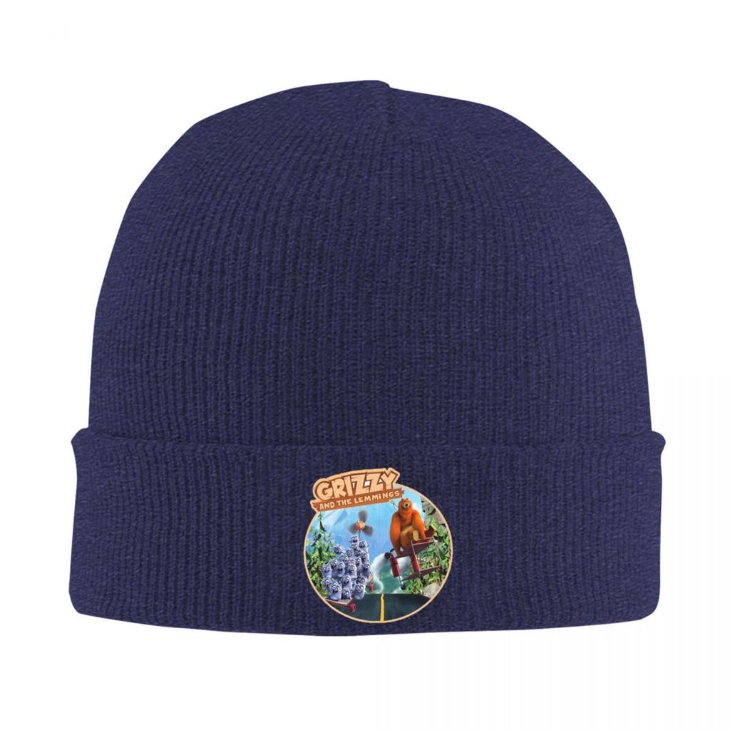 Grizzy And The Lemmings Warm Knitted Cap Winter Knit Bonnet Hat Skullies Beanies Hip Hop Caps for Unisex