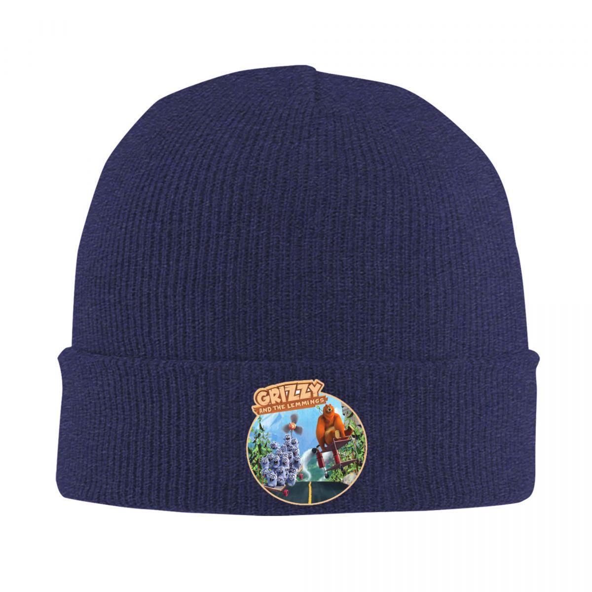 

Grizzy And The Lemmings Warm Knitted Cap Winter Knit Bonnet Hat Skullies Beanies Hip Hop Caps for Unisex One Size