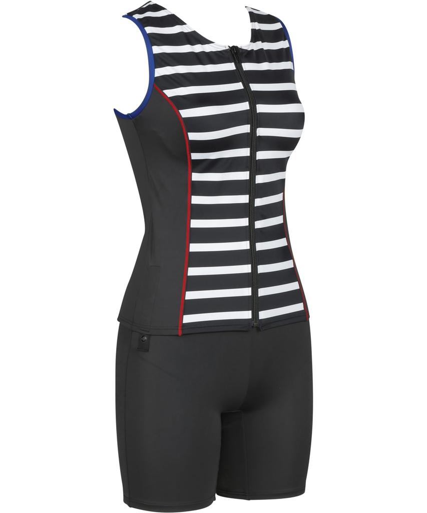 Wacoal Swimwear LUCEO SFS711 Swimsuit with Beautiful Bust Cups and Length Fits up to Size Plus Size Fitness Size 9M Women's Tummy-Shaping