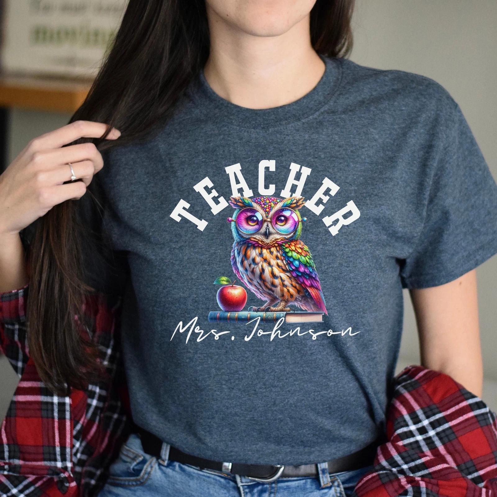 Teacher funny Personalized Unisex T-shirt Custom Elementary school teacher Black L