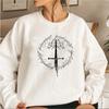 Ring Inspired Sweatshirt Dark Lord Hoodie Middle Somewhere Sweatshirt Unisex Long Sleeve Casual Pullover Tops Book Lover Gift
