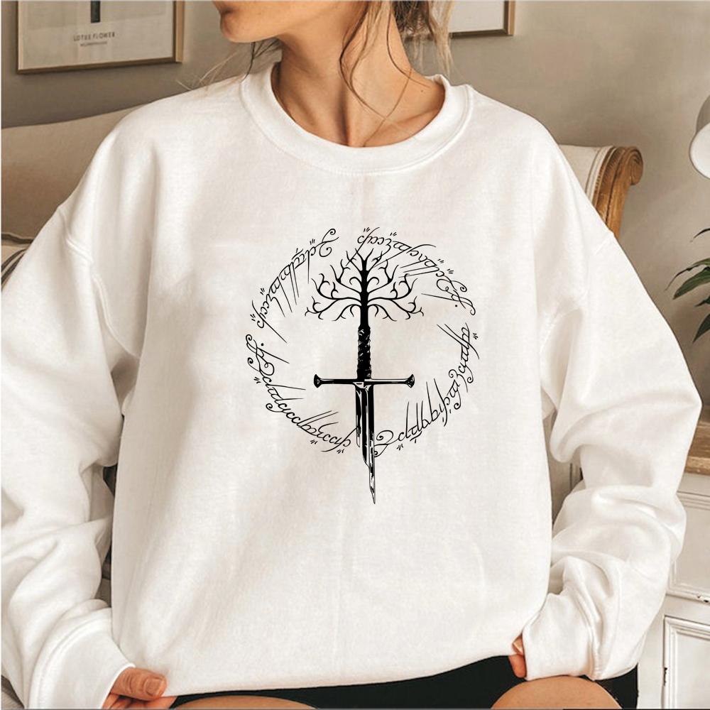 Ring Inspired Sweatshirt Dark Lord Hoodie Middle Somewhere Sweatshirt Unisex Long Sleeve Casual Pullover Tops Book Lover Gift
