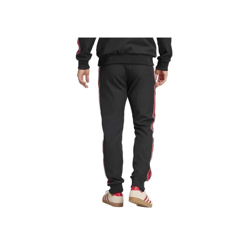 adidas Originals Manchester United Terrace Icons Track Pants Black Red JF0359