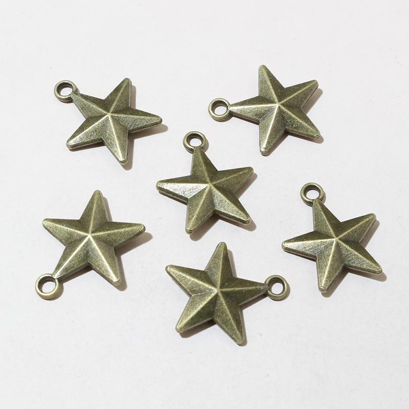 10-50pcs Star Charms Pendant Alloy Metal Crafts Jewelry Making Accessories for Necklace Bracelet Earrings DIY Findings
