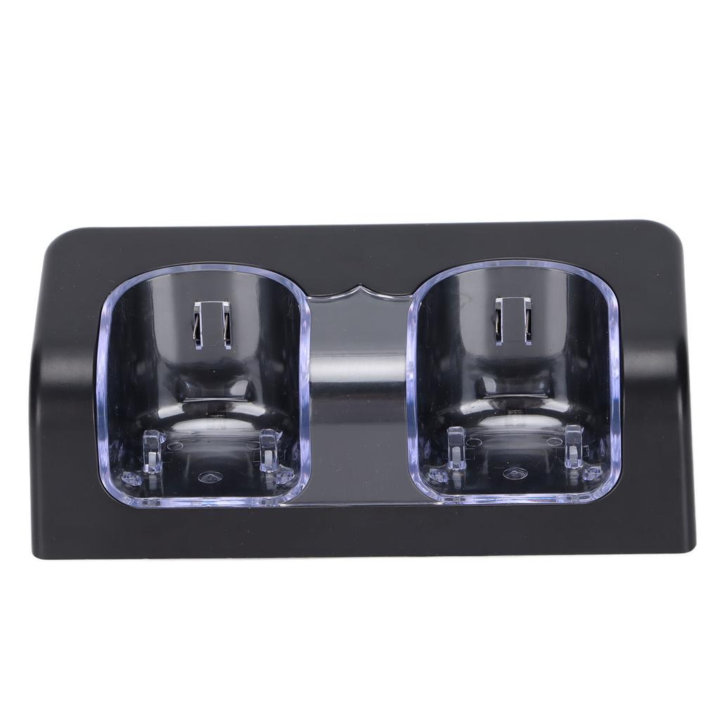 Remote Battery Charger with Power Cord Stable Portable Dual Charging Station Dock for Wii Game Remote Control Battery