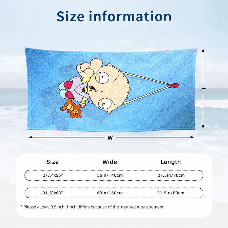 Family Guy Microfiber Beach Towel Quick Dry Sand Free Lightweight Beach Towels for Travel Swimming Camping