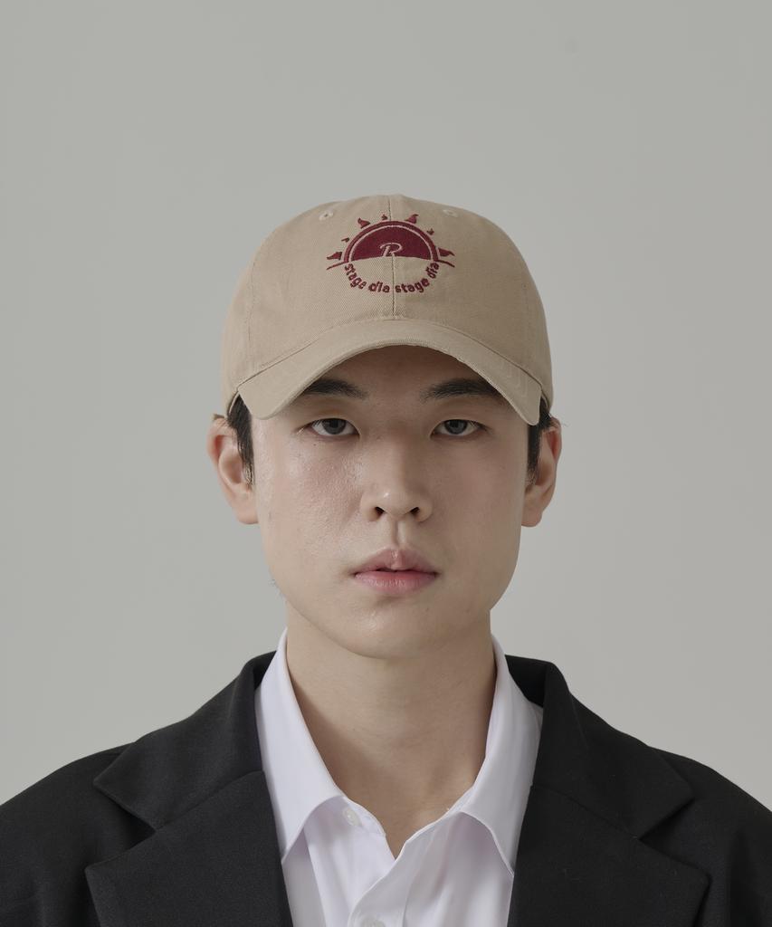 Seuteijial Signature Sun Logo Washed Ball Cap [Beige]