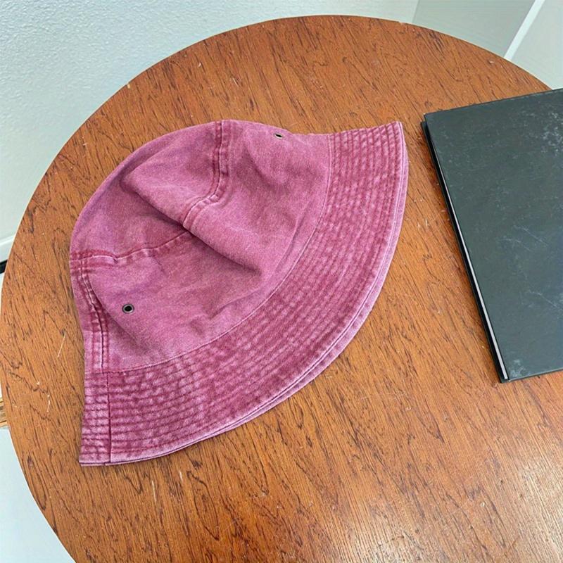 

Ретро рыбацкая шляпа для пар, модная винтажная шляпа-колокол, дышащий однотонный тонкий дизайн, весна и лето One Size кларет