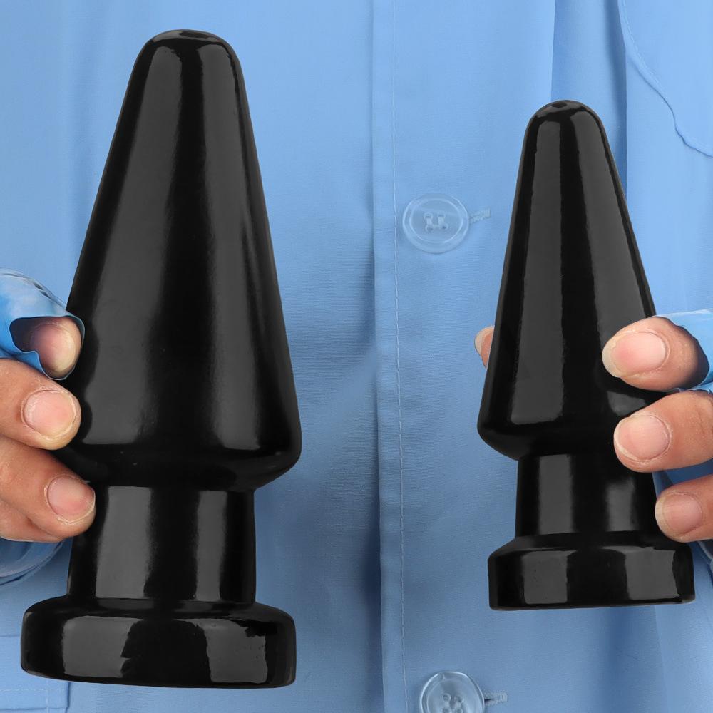 Black Oversized Anal Plug Suction Cup  Anal Sex Product Pointed Chrysanthemum  Thick Fist Toy  Anal Expansion Oversized Dildo