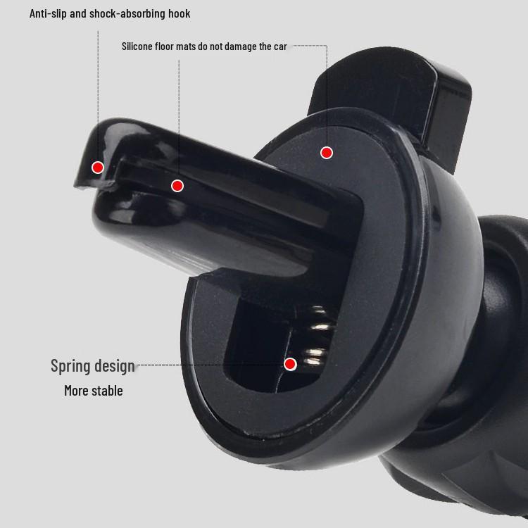 Universal Car Mount: Vent Clip, Dashboard Suction Cup, 17mm Ball Head Navigation Bracket