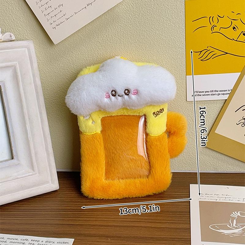 Plush Photocard Holder 3inch Photo Frame Display Stand Kpop Photo Card Protector Photo Album Storage Packaging Album