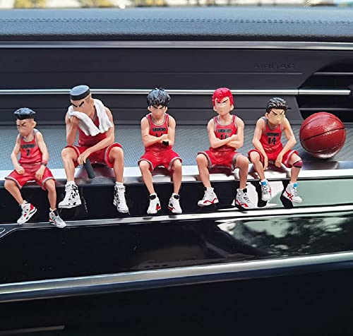Denyeet Slam Dunk Figures: Hanamichi Sakuragi, Ryota Miyagi, Hisashi Mitsui, and Kaede Rukawa, Model Toys for Car Decoration, Anime Figures, Approx. 8