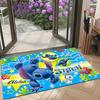 1pc Stitch Cartoon Carpet, 100% Polyester, Non-slip, Machine Washable, Waterproof, Outdoor Yard and Garden Decor, Home and Bedroom Decorative