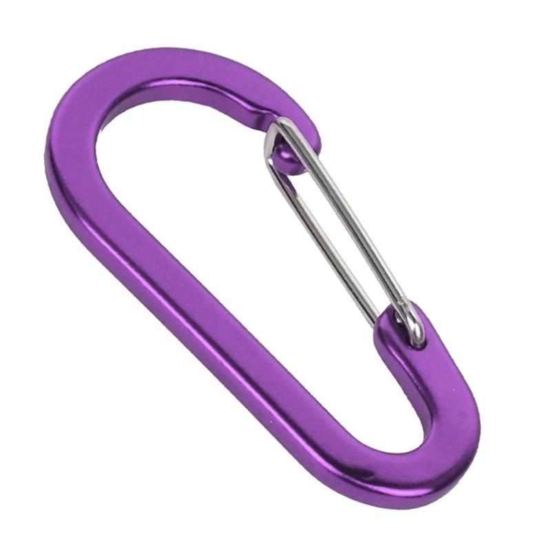 5Pcs Aluminum Alloy Spring Snap Hooks Carabiner Clips Outdoor Camping Multi-Tool