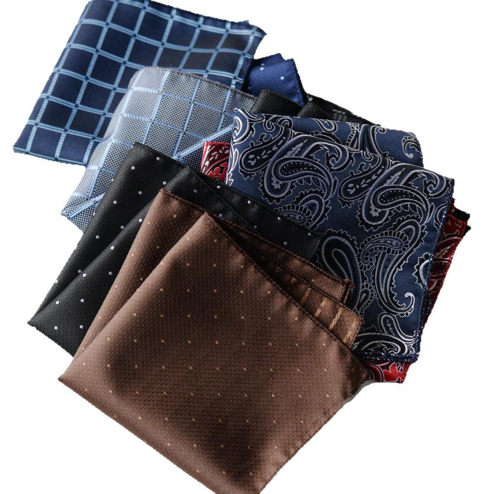 Men's Polyester Silk Pocket Square Handkerchief for Business, Formal, and Wedding Attire.