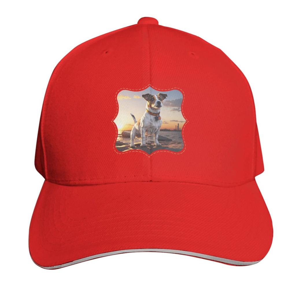 Jack Russell Dog At Sunset Cap Fashion Casual Baseball Caps Adjustable Hat Hip Hop Summer Unisex Baseball Hats Polychromatic
