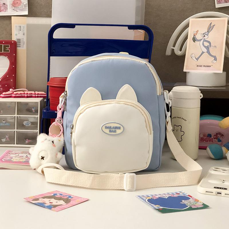 

2025 весна и лето новая милая двухмерная мягкая милая сумка-желе для девочки милая сумка-мессенджер портативный рюкзак single package синий