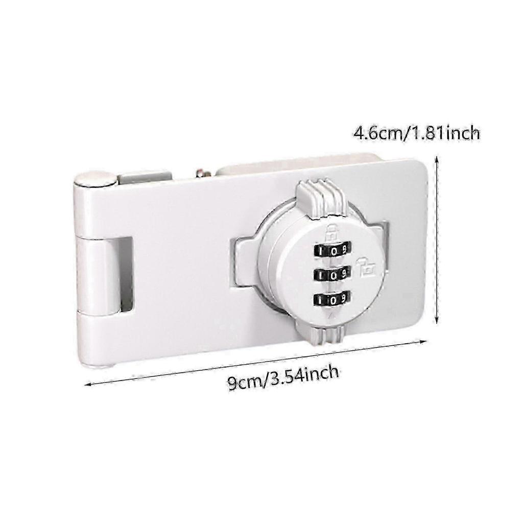 Cabinet Combination Lock,Keyless Lock Closet Box,Bathroom Password Traffic Circle Hasp with Screw for Garage,Deposit Box