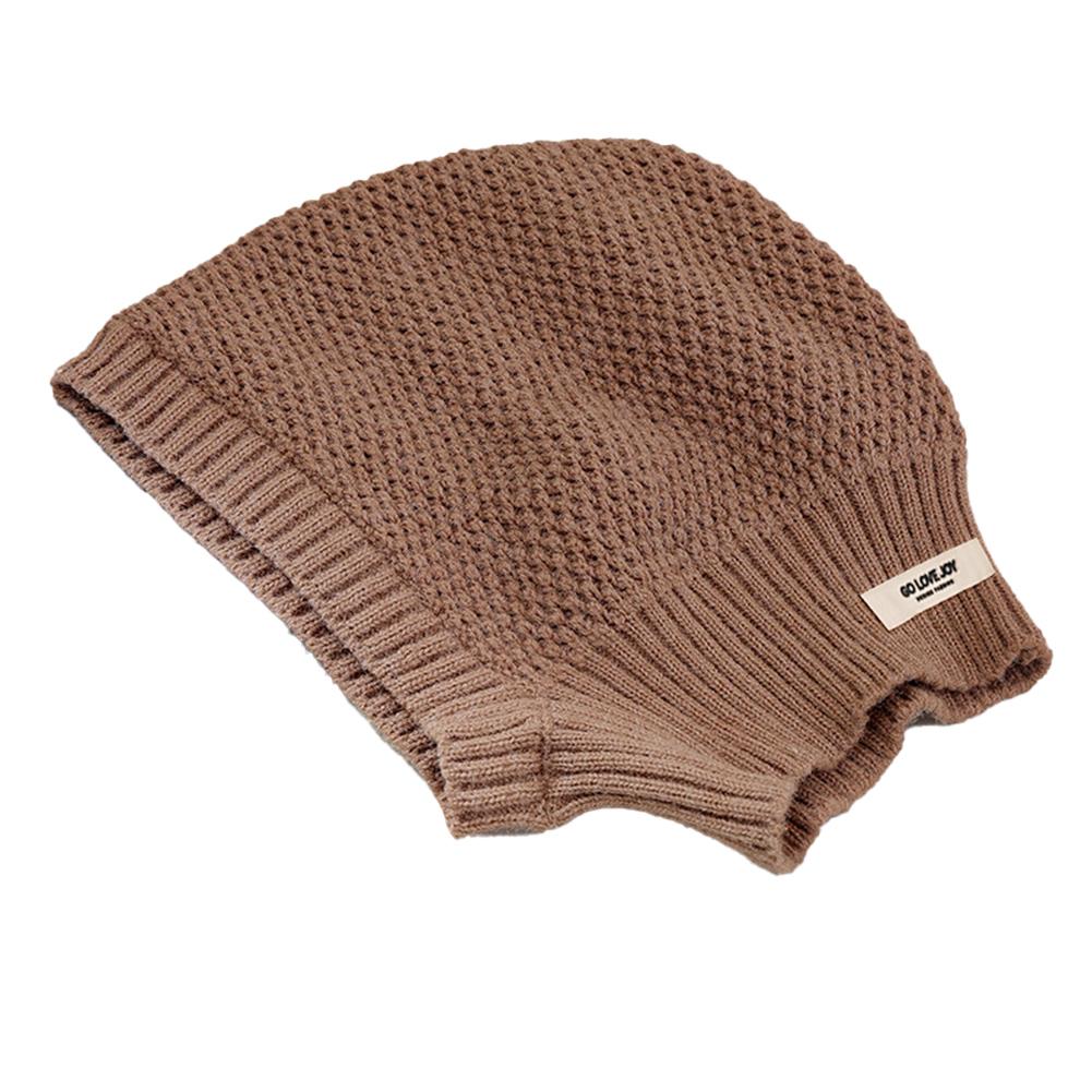 

Women Winter Fleece-lined Beanies Knitted Hat Outdoor Warm Windproof Solid Color Balaclava Cap Neck Warmer DMZ84 Khaki one size#1