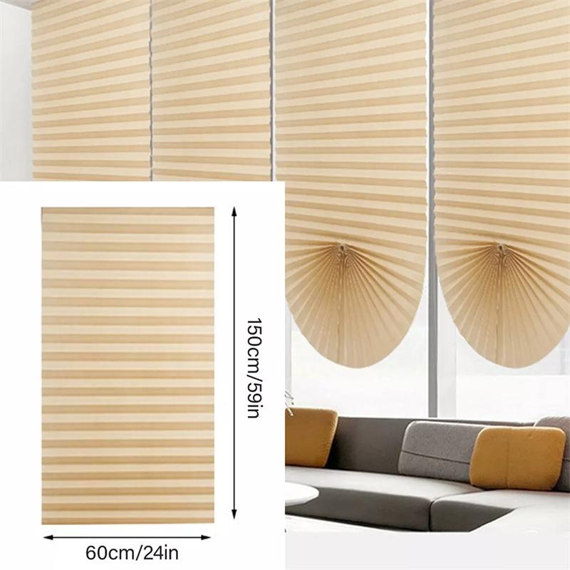 Shades Self-adhesive Half Windows Non-woven Folding Curtain Bathroom Balcony Living Room Balcony Curtains Pleated Blinds