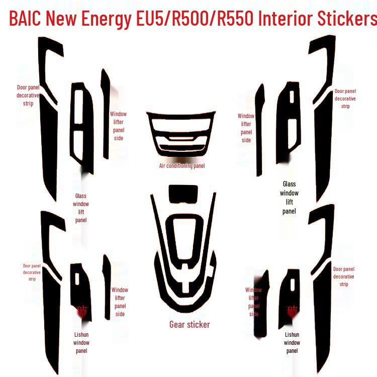 Interior Carbon Fiber Sticker for BAIC EU5 R500