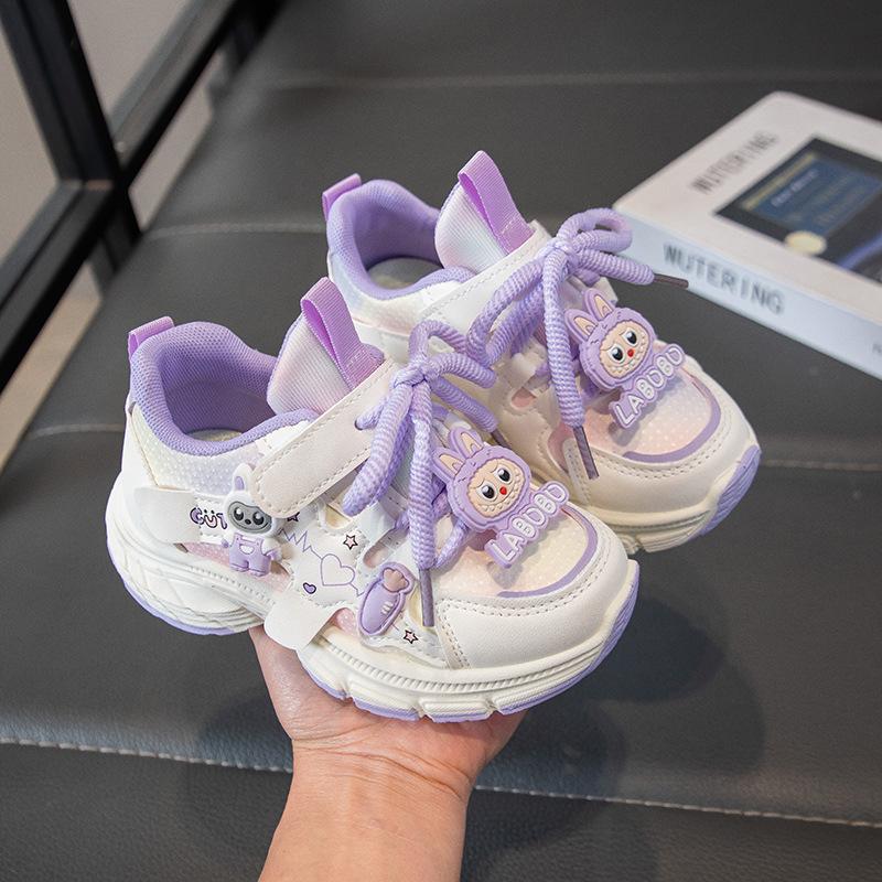 Dad's New Style Sports Shoes, Cartoon-shaped Soft Soles, Girls' Running Shoes, Student Shoes