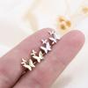 S925 Silver Butterfly Stud Earrings For Women Screw Back Unique Cartilage Piercing Elegant Trendy Jewelry