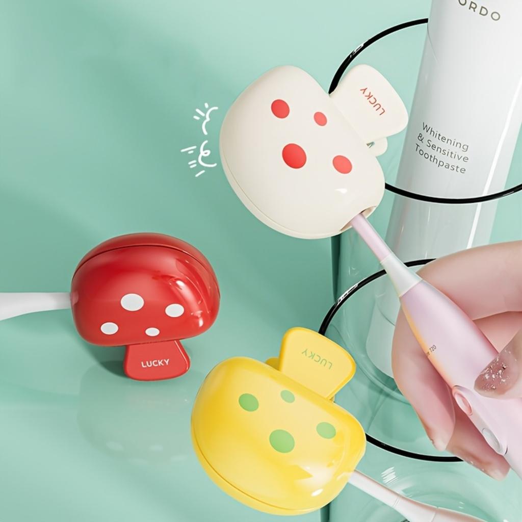 Mushroom Toothbrush Cover Transparent Travel Toothbrush Protector with ABS Material for Home Travel