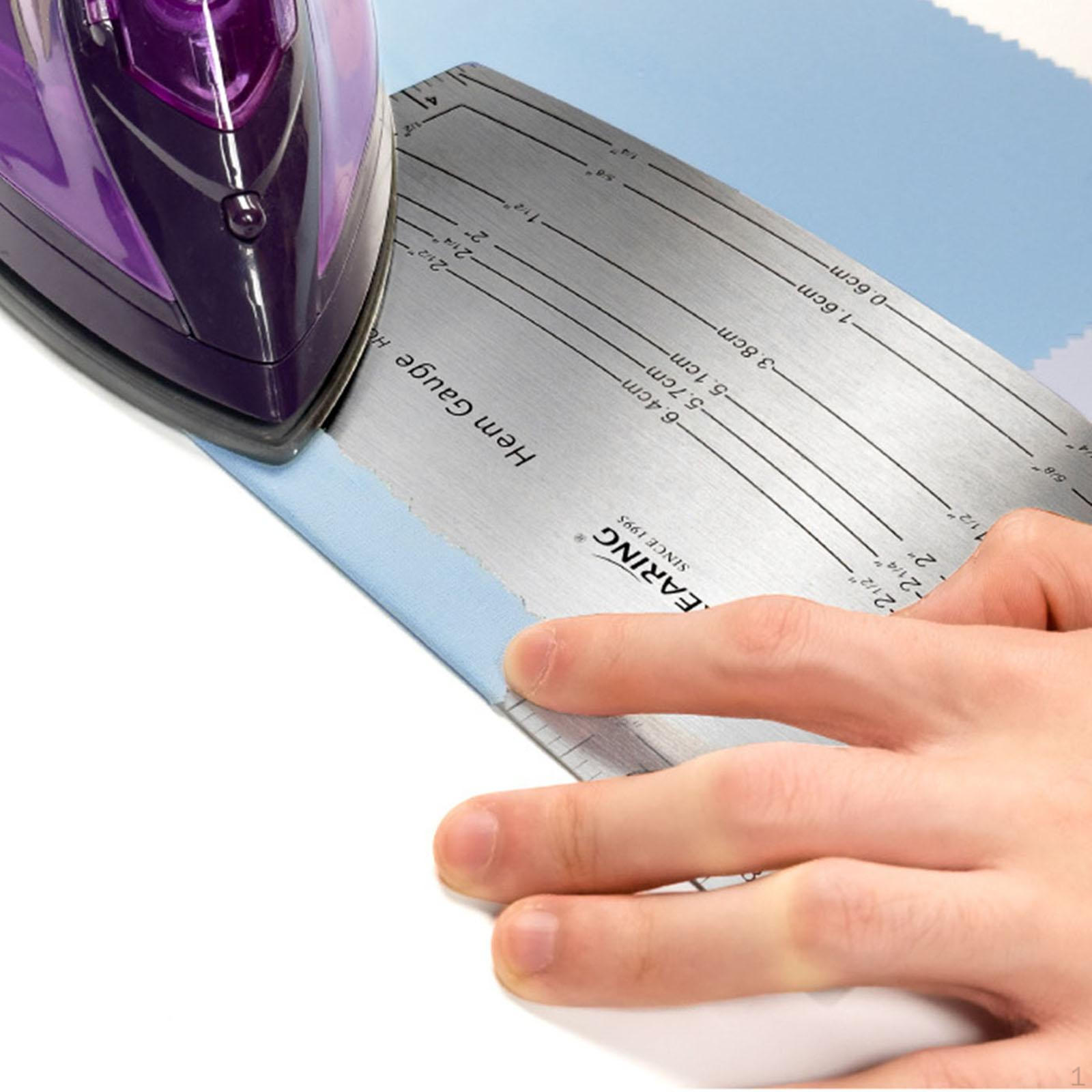 

Шаблон для пэчворка Hem Gauge Quilter Алюминиевый сплав Аксессуар Линейка Глажка для рисования