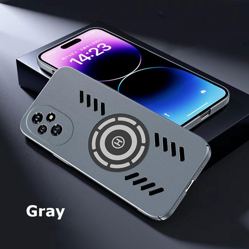 For Honor 200 100 Pro Rock Sand Ice Magnetic Heat Dissipation Matte Anti-fingerprint PC Case Breathable Cooling Anti-slip Cover Shell
