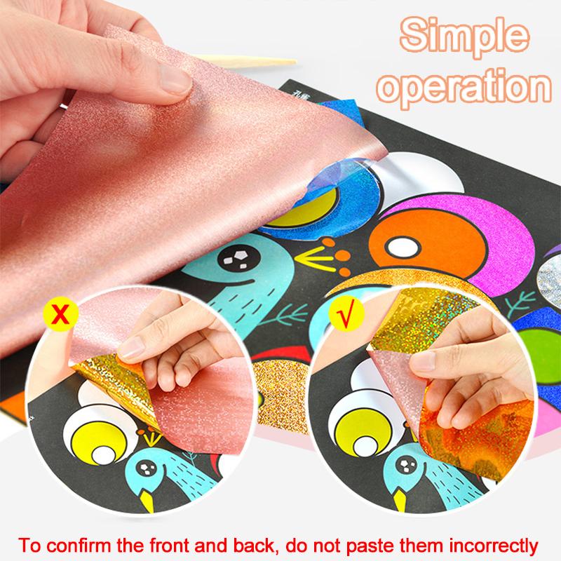 Magical Painting Art Stickers Painting Handmade DIY Transfer Sticker Cartoon Colorful Birthday Gifts Reward for Students  TMZ