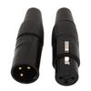 5 Pair XLR Plug 3 Pin Male Female XLR Microphone Audio Cable Connector Gold Plated