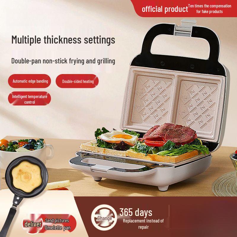 Dual-Plate Breakfast and Waffle Maker
