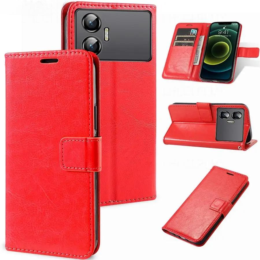 Luxury Leather Flip Protect Case For OPPO A18 A38 A58 Realme 11 12 Pro Plus 5G GT 6 6T Neo5 C63 C61 C65 C53 C51 C67 Wallet Cover