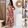 DICFY Women's Fashion Summer Spring Short Sleeve Casual Dresses