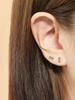 Minimalpiercing 14K Antique Ocean Blue Piercing Earrings