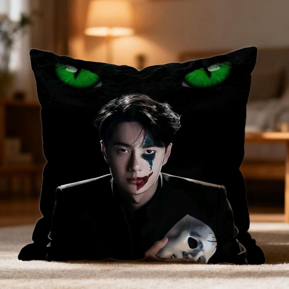 Fashion W-WWang Yibo Cushion Cover Soft Washable Pillow Case Multi-Scene for Couch Bed Travel Office Use
