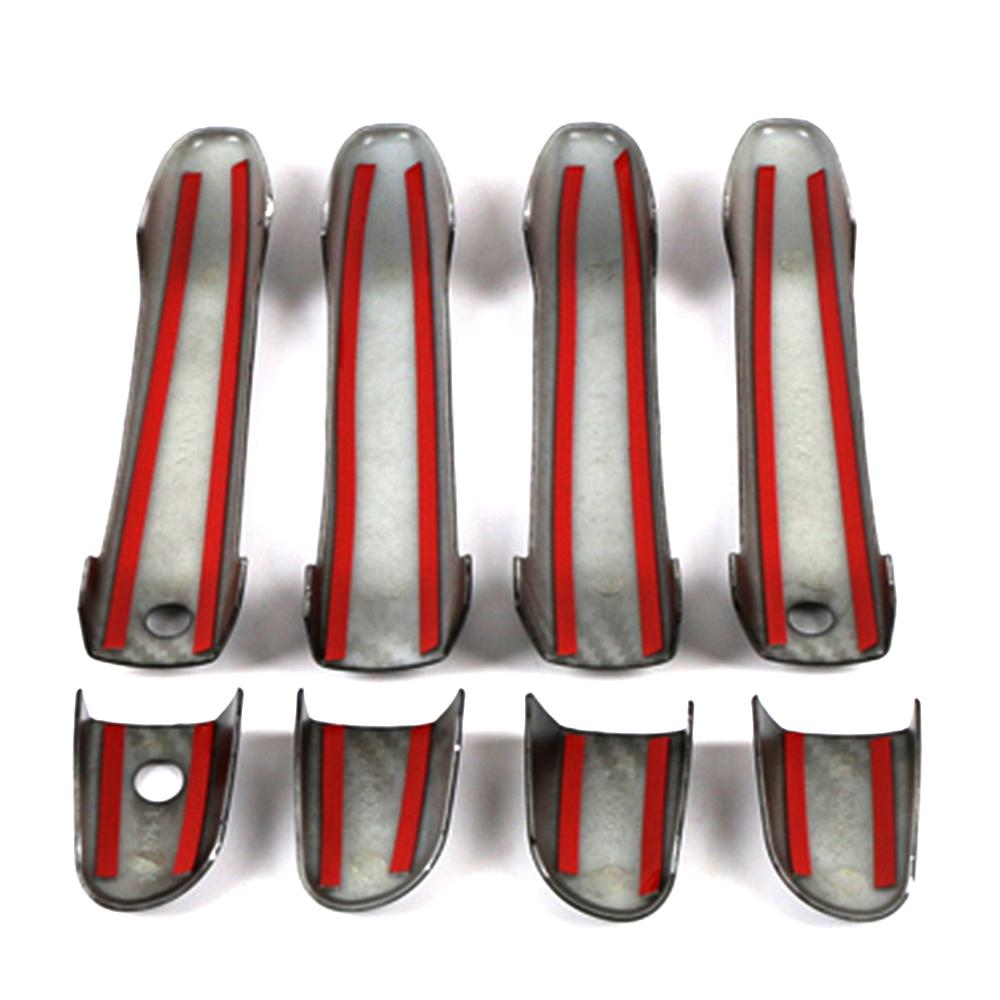 For Mazda 3 Mazda3 Axela 2009 2019 Carbon Fiber Printed Exterior Side Door Handle Cover Trim Moulding For Mazda 6 Mazda6 Atenza