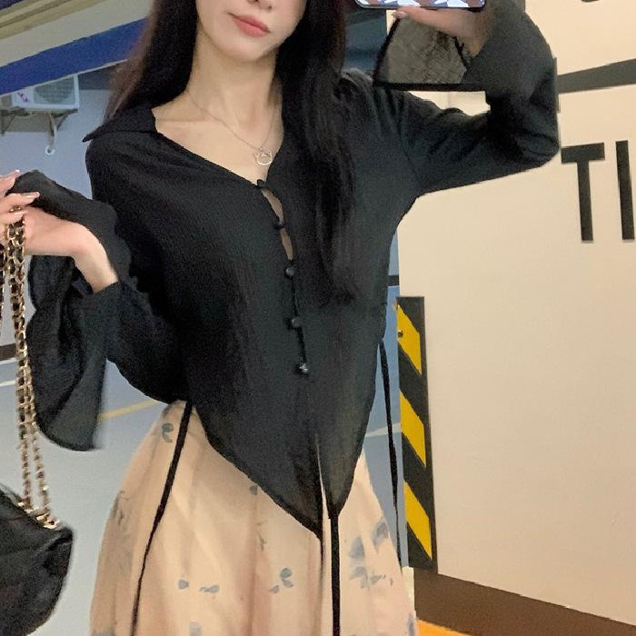 Women s Spring/Summer 2026 Long Sleeve Two-Piece Set: Sun Protection Top & Skirt XL