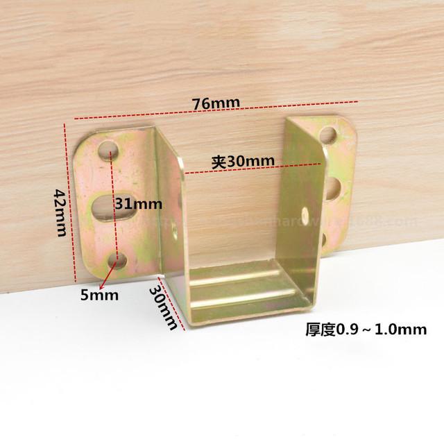8pcs Bed Beam Support Metal Stand Wooden fixed Connector Thicken bed hinges Hook Corner Code Furniture Hardware Accessories