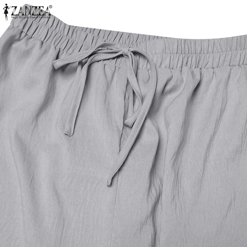 ZANZEA Women Sets Sleeveless Strap Irregular Tank Tops and Casual Pants Suits