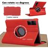 Coque de Protection - BOOLING - Xiaomi Redmi Pad SE 11" - Rotatif 360° - Similicuir Rouge - Multi-Angle