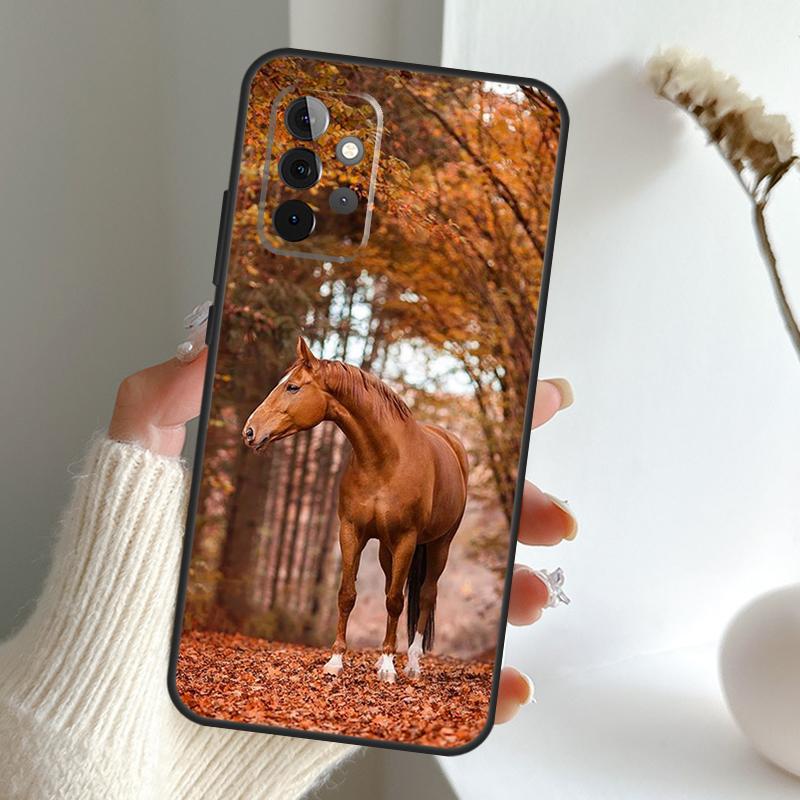 Animal Steed Horse Case For Samsung Galaxy A34 A54 A14 A15 A35 A55 A16 A26 A36 A56 A52 A12 A32 A13 A33 A53 A17