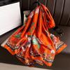 Hangzhou Silk Silk Scarf Autumn and Winter Shawl Two-purpose Thin Style Versatile Fashion New High-end High-end Exterior Matching