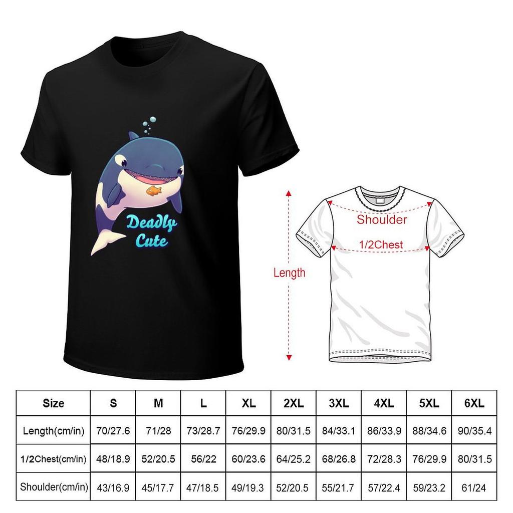 Tödlich süßer Orca Kawaii Wal Meerestiere Tiere T-Shirt Hippie Kleidung Herren T-Shirt Herren T-Shirts