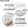 3-in-1 Bed Bridge Twin to King with Fitted Sheet|Split King Gap Filler for Adjustable Bed| 78"x 75"|White (Patent Licensing)