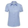 Russell Collection Womens/Ladies Herringbone Tailored Short-Sleeved Shirt