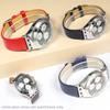 17/19/21mm thin Genuine leather watch strap For Swatch YGS YCS Yas YVB404 YVS420 YVS454 watchband Red White Blue Men women band